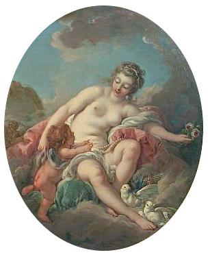 Francois Boucher Venus Restraining Cupid